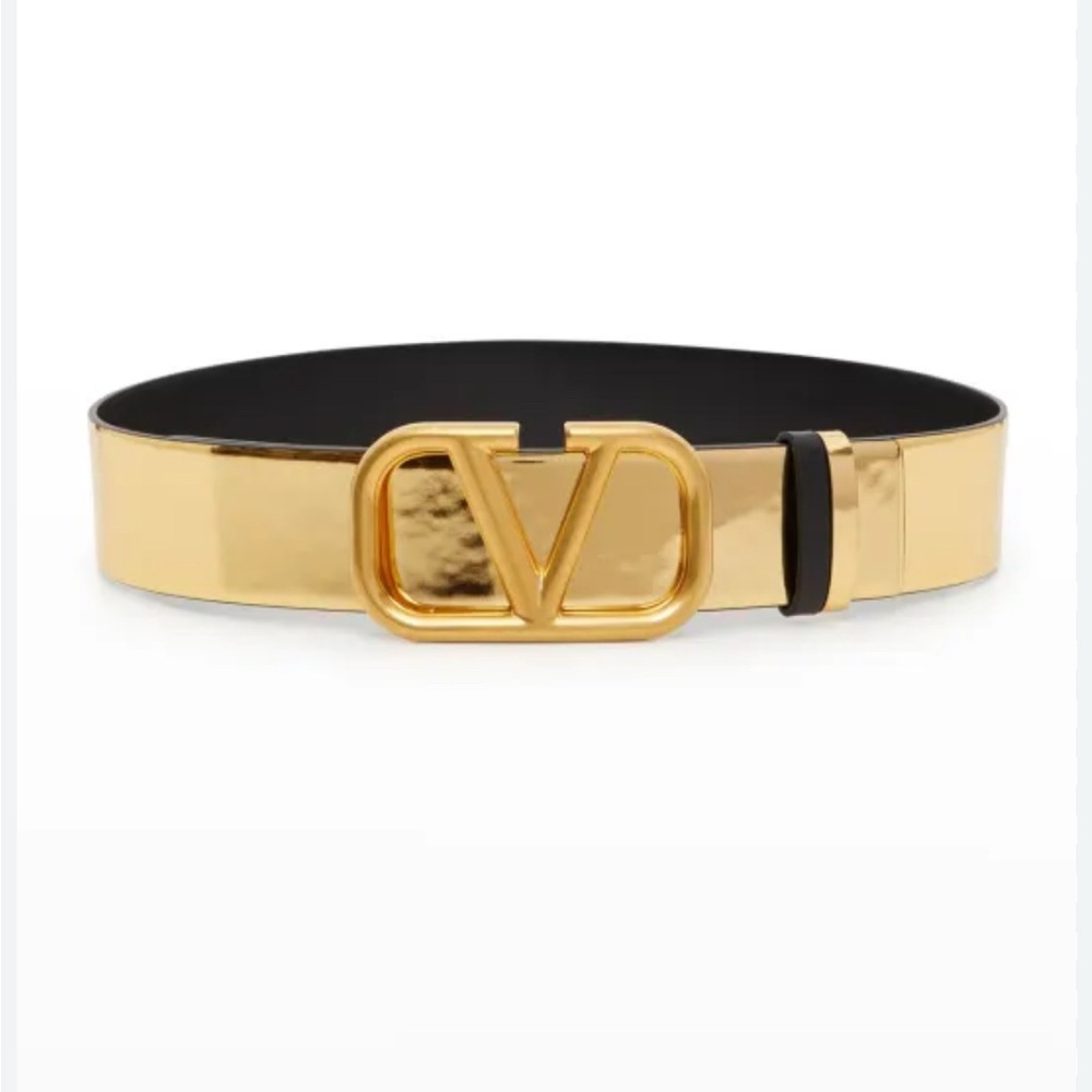 Authentic Valentino Gold and Black Women's Belt